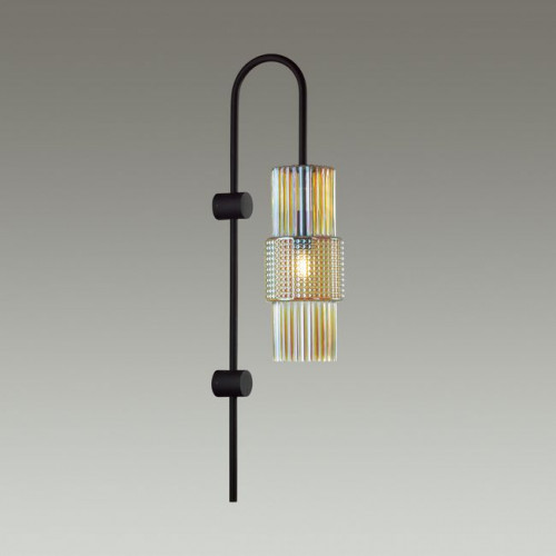 Светильник настенный 5018/1W Odeon Light Черный/разноцветный/металл/стекло