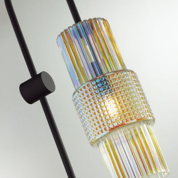 Светильник настенный 5018/1W Odeon Light Черный/разноцветный/металл/стекло