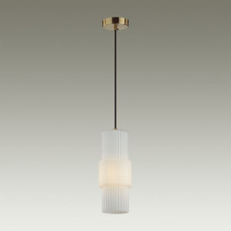 Светильник подвесной 5020/1 Odeon Light Бронзовый/белый матовый/металл/стекло