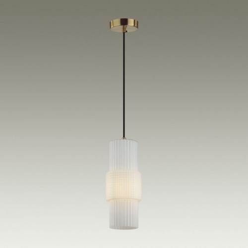 Светильник подвесной 5020/1 Odeon Light Бронзовый/белый матовый/металл/стекло