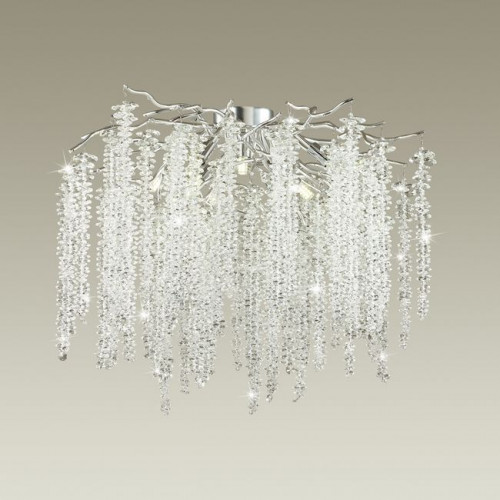 Люстра 5004/8C Odeon Light Серебристый/прозрачный металл/хрусталь
