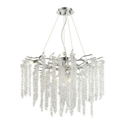 Люстра 5004/8 Odeon Light Серебристый/прозрачный металл/хрусталь