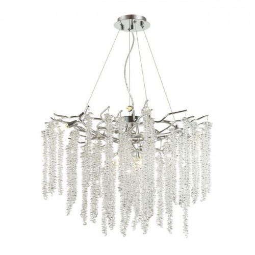 Люстра 5004/8 Odeon Light Серебристый/прозрачный металл/хрусталь