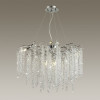 Люстра 5004/8 Odeon Light Серебристый/прозрачный металл/хрусталь