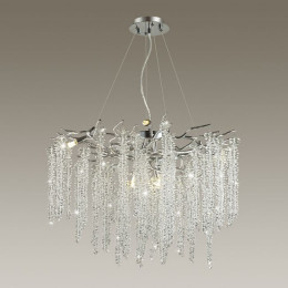 Люстра 5004/8 Odeon Light Серебристый/прозрачный металл/хрусталь