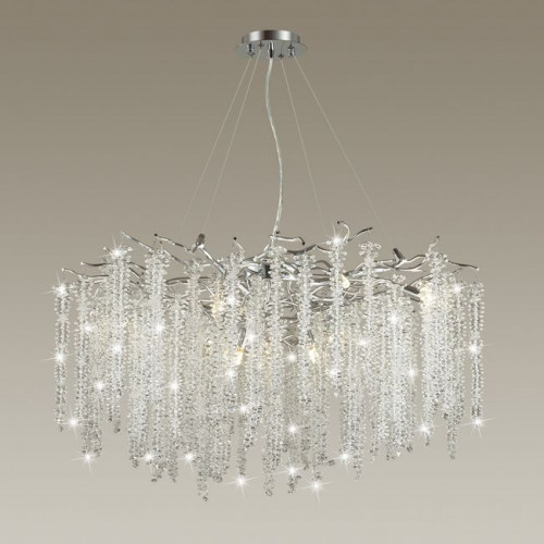 Люстра 5004/14 Odeon Light Серебристый/прозрачный металл/хрусталь