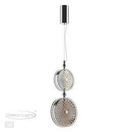 Светильник подвесной 5416/13LB Odeon Light Exclusive Хром/св.коричнеый/серый