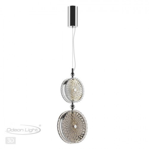 Светильник подвесной 5416/13LB Odeon Light Exclusive Хром/св.коричнеый/серый