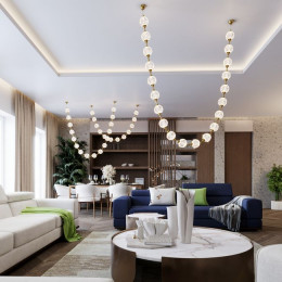 Светильник подвесной 5008/48L Odeon Light Золотой/прозрачный