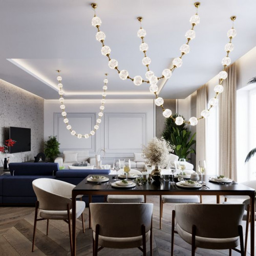Светильник подвесной 5008/64L Odeon Light Золотой/прозрачный