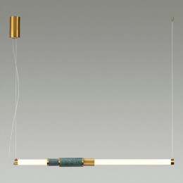 Светильник подвесной 4360/14L Odeon Light Изумрудный мрамор/антич.бронза/металл