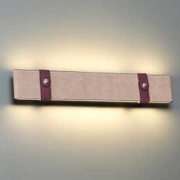 Светильник настенный 6630/25WL Odeon Light Металл/экокожа/беж/бордовый