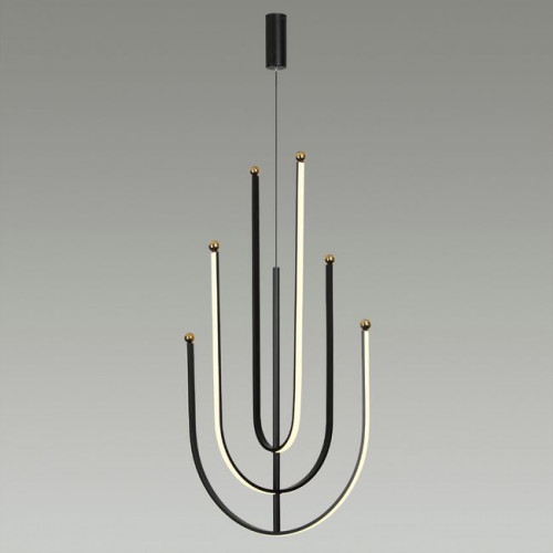 Светильник подвесной 6633/70L Odeon Light Металл/черный