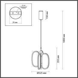 Светильник подвесной 6665/38L Odeon Light Exclusive Черный