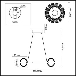 Люстра 5029/92L Odeon Light Хром/прозрачный