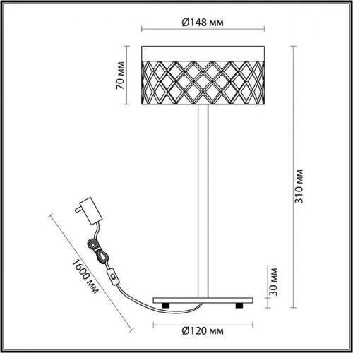 Лампа настольная 5032/7TL Odeon Light Античн.бронза/прозрачный