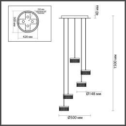 Люстра 5032/30L Odeon Light Античн.бронза/прозрачный
