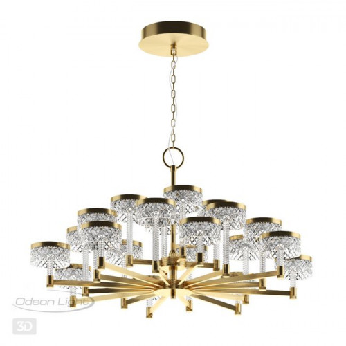 Люстра 5032/120L Odeon Light Античн.бронза/прозрачный