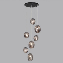 Люстра 5038/7 Odeon Light Черный/дымчатый