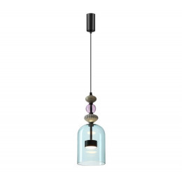Светильник подвесной 5046/12L Odeon Light Черный/голубой