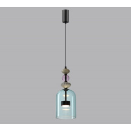 Светильник подвесной 5046/12L Odeon Light Черный/голубой