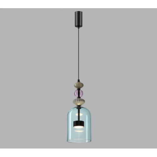 Светильник подвесной 5046/12L Odeon Light Черный/голубой