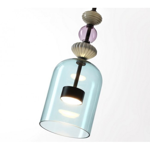 Светильник подвесной 5046/12L Odeon Light Черный/голубой