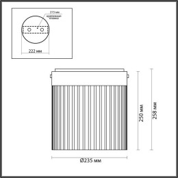 Светильник потолочный 5047/20LC Odeon Light Черный/светл.янтарный