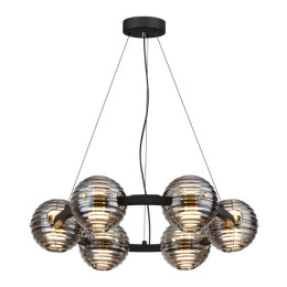 Люстра 5041/60L Odeon Light Черн./золото/дымчатый