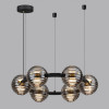 Люстра 5041/60L Odeon Light Черн./золото/дымчатый