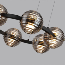 Люстра 5041/60L Odeon Light Черн./золото/дымчатый