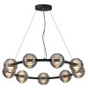 Люстра 5041/90L Odeon Light Черн./золото/дымчатый