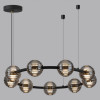 Люстра 5041/90L Odeon Light Черн./золото/дымчатый