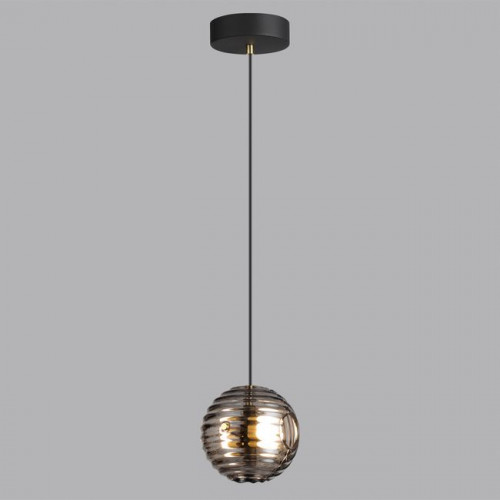 Светильник подвесной 5041/12L Odeon Light Черн./золото/дымчатый