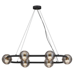 Люстра 5041/60LA Odeon Light Черн./золото/дымчатый