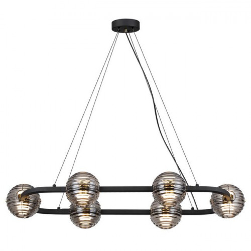 Люстра 5041/60LA Odeon Light Черн./золото/дымчатый