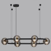 Люстра 5041/60LA Odeon Light Черн./золото/дымчатый