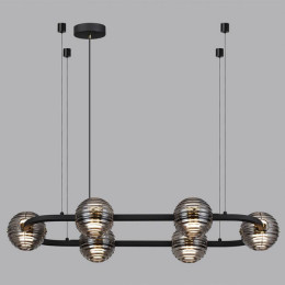 Люстра 5041/60LA Odeon Light Черн./золото/дымчатый