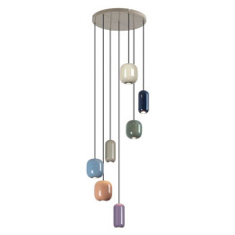 Светильник подвесной 5053/7 Odeon Light Цвет слонов.кости/мультиколор