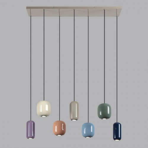 Светильник подвесной 5053/7A Odeon Light Цвет слонов.кости/мультиколор