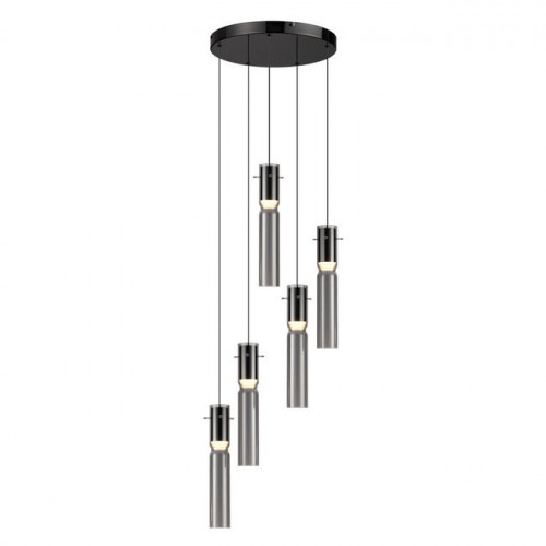 Люстра 5058/25L Odeon Light Черный/дымчатый