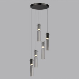 Люстра 5058/25L Odeon Light Черный/дымчатый