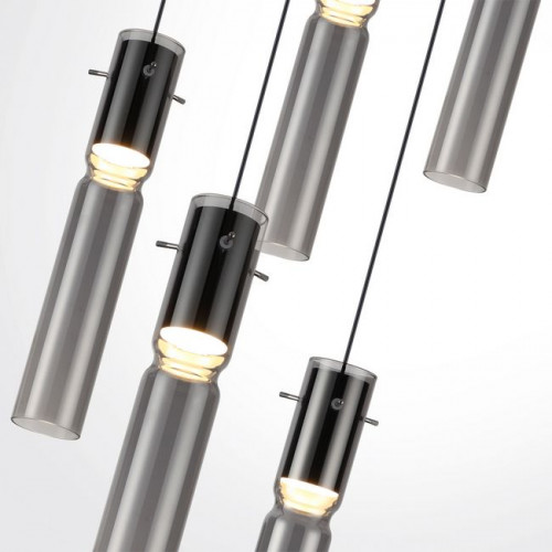 Люстра 5058/25L Odeon Light Черный/дымчатый