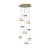 Люстра 5037/84L Odeon Light Никель/античная бронза/прозрачн/молочный