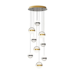 Люстра 5037/84L Odeon Light Никель/античная бронза/прозрачн/молочный