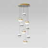 Люстра 5037/84L Odeon Light Никель/античная бронза/прозрачн/молочный