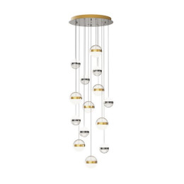 Люстра 5037/132L Odeon Light Никель/прозрачн/молочный