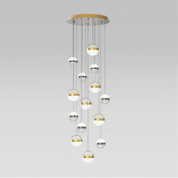 Люстра 5037/132L Odeon Light Никель/прозрачн/молочный