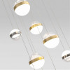 Люстра 5037/132L Odeon Light Никель/прозрачн/молочный