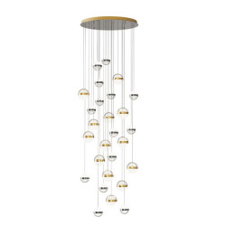 Люстра 5037/232L Odeon Light Никель/античная бронза/прозрачн/молочный